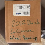 Delco Buick Lacrosse 2012 Wheel Bearing New Box Acd# FW381 Gm# 13507374. Fixed Price $79.97.