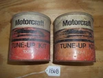 2) Vintage Ford Motorcraft Autolite Tune-up Kit # TKF-1 Can Only Tins Empty. Fixed Price $20.00.