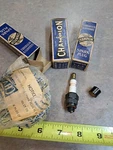 Lot Of 3 Y-4-A Champion Spark Plugs, New Old Stock 10MM 5/8". Fixed Price $20.00.