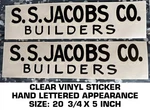 S.s. Jacobs Co. Builders Bud Moore Trans-am Mustang 1971 Clear Decal Pair. Fixed Price $29.08.