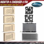 4X Radiator & Ac Condenser Cooling Fan Kit For Honda Insight 2010-2014 L4 1.3L. Fixed Price $283.99.