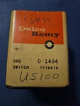 Delco Remy D1494 CS-17 US-100 Ignition Switch W/ Lock Cylinder & Key. Fixed Price $35.00.