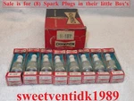 (8) Nos Champion H-18Y Spark Plugs ..1950 1960 Made In Usa. Fixed Price $35.00.