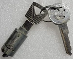 Vintage 1950'S? Ford Ignition Lock Cylinder W/two Style Keys. Fixed Price $19.95.