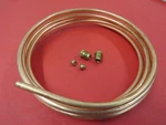 New 1932-48 Ford Copper Plated Steel Fuel Line Replacement 12' Length 18-9282. Fixed Price $36.39.