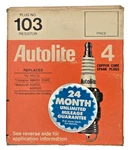Autolite Spark Plugs No. 103 Standard Tip Nos 4 Pack Copper Core. Fixed Price $11.95.