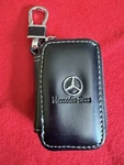 Mercedes Benz Black Leather Car Key Zippered Case. Approximately 3 1/2 X2 In. Fixed Price $20.00.
