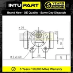 Fits Ford Fiesta 1984-1989 1.6 Intupart Rear Wheel Brake Cylinder 1625132. Fixed Price $20.86.