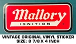 Mallory Ignition Vintage Original Vinyl Decal Sticker - Engine Drag Racing. Fixed Price $8.01.