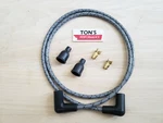48" 8MM Classic Vintage Braided Cloth Gray Black Spark Plug Wire Harley Bobber. Fixed Price $23.88.