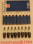 Nos AC-R45TS Spark PLUGS.......4 Green Rings......made Usa. Fixed Price $24.00.
