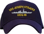 Joseph Strauss DDG-16 Embroidered Baseball Cap Available In 3 Colors Hat. Fixed Price $18.95.