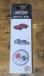 Chevrolet Gm Chevy Corvette 3 Epoxy Enamel Lapel Button Set New. Fixed Price $9.00.