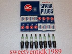 (8).... Nos AC-R46TS Spark PLUGS......4 Green Rings......acniter Printed. Fixed Price $65.00.