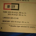 Champion Spark Plugs RF-11Y Qty. Made Usa Ford 72-74 6CYL 250 Cu In Vtg. Fixed Price $15.14.