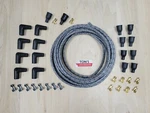 8MM Universal Cloth Covered Spark Plug Kit Set Vintage Wires V6 V8 Gray 180. Fixed Price $99.99.