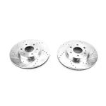 Drilled & Slotted Front Brake Rotors Pair Performance Upgrade 25MM Min Thick. Fixed Price $149.99.