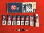 Nos Ac Delco 46S Fire Ring Spark Plugs Gm Original Set Of 8 W/ Boxes. Fixed Price $65.00.