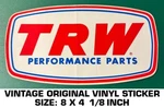 Trw Performance Parts Vintage Original Vinyl Decal Sticker Engine Racing-drag. Fixed Price $8.73.