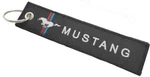 Chain Black Fabric Tri-bar Mustang Keyring Gt V6 Eco Svt Ford Free Ship!. Fixed Price $12.00.