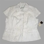 Coldwater Creek Ivory Embellished Boucle Soutache Cap Sleeve Jacket P10 Nwt $99. Fixed Price $35.99.