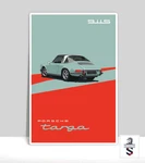 Targa Aquamarine Porsche 911S Poster. Aluminum 24"X 36". Fixed Price $96.00.