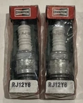 (2) Champion RJ12Y6 Ignition Spark Plugs. Nos. Fixed Price $5.00.