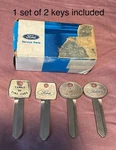 2 Nos Ford Key Blanks Galaxie Mustang Torino T-bird Maverick Comet Cougar 65-79. Fixed Price $23.99.