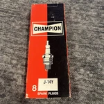 Nos 8 Vintage Champion J-14Y Spark Plugs. Fixed Price $25.99.