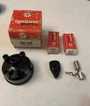 Standard FD-128 Distributor Cap, FD-105 Rotor, FD-75 Condenser 49-58 Ford Tract. Fixed Price $25.00.