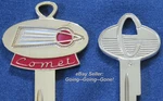 Mercury Comet 18KT Gold Ign/door Key Blank + Oem Trunk/gb Chain 1959-1964. Fixed Price $45.95.
