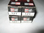 Champion 121 RV8C Nickel Spark Plug, Made In Usa, New Old Stock, Pack Of 4. Fixed Price $24.99.
