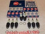 Nos AC-R44S Spark Plugs... Acniter Script' Gm #5612072...RAM Air Gto, Firebird. Fixed Price $129.00.
